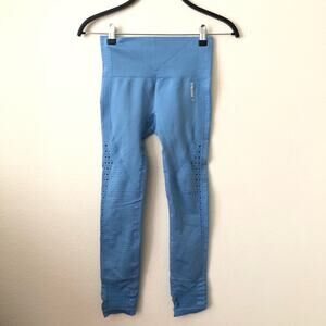 Gymshark Energy Legging Seamless Nylon Laser Cut Malibu blue light electric blue